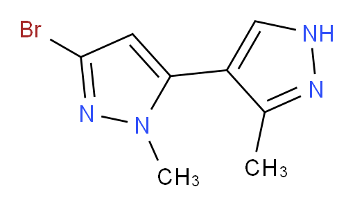 3-bromo-1-methyl-5-(3-methyl-1H-pyrazol-4-yl)-1H-pyrazole