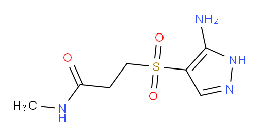 3-[(5-amino-1H-pyrazol-4-yl)sulfonyl]-N-methylpropanamide