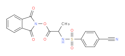 1,3-dioxo-2,3-dihydro-1H-isoindol-2-yl 2-(4-cyanobenzenesulfonamido)propanoate