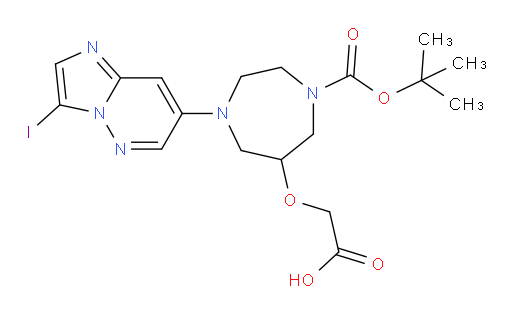 2-({1-[(tert-butoxy)carbonyl]-4-{3-iodoimidazo[1,2-b]pyridazin-7-yl}-1,4-diazepan-6-yl}oxy)acetic acid