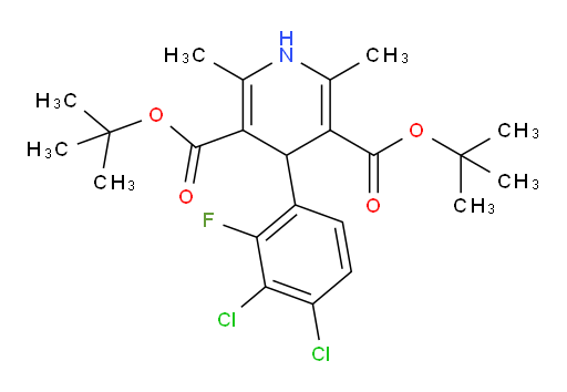 3,5-di-tert-butyl 4-(3,4-dichloro-2-fluorophenyl)-2,6-dimethyl-1,4-dihydropyridine-3,5-dicarboxylate