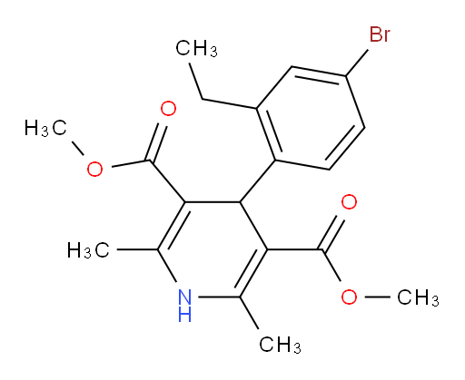 3,5-dimethyl 4-(4-bromo-2-ethylphenyl)-2,6-dimethyl-1,4-dihydropyridine-3,5-dicarboxylate