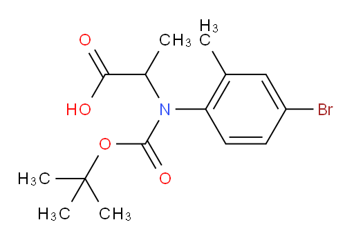 2-[(4-bromo-2-methylphenyl)[(tert-butoxy)carbonyl]amino]propanoic acid