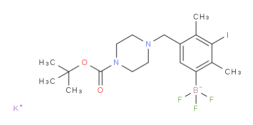 potassium [5-({4-[(tert-butoxy)carbonyl]piperazin-1-yl}methyl)-3-iodo-2,4-dimethylphenyl]trifluoroboranuide