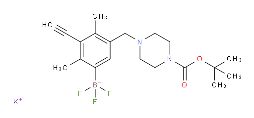 potassium [5-({4-[(tert-butoxy)carbonyl]piperazin-1-yl}methyl)-3-ethynyl-2,4-dimethylphenyl]trifluoroboranuide