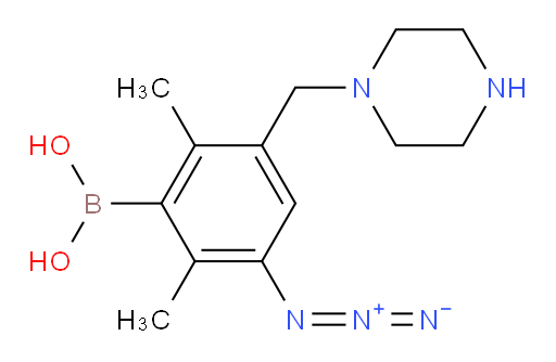 {3-azido-2,6-dimethyl-5-[(piperazin-1-yl)methyl]phenyl}boronic acid