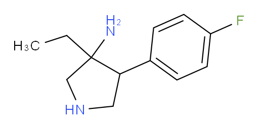 3-ethyl-4-(4-fluorophenyl)pyrrolidin-3-amine