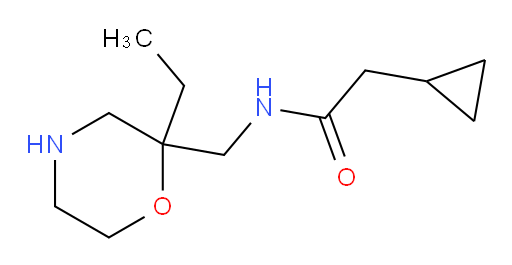 2-cyclopropyl-N-[(2-ethylmorpholin-2-yl)methyl]acetamide