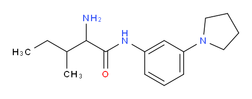 2-amino-3-methyl-N-[3-(pyrrolidin-1-yl)phenyl]pentanamide