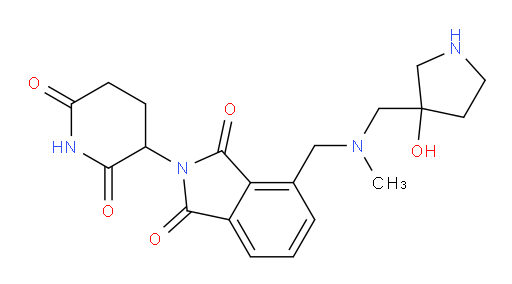 2-(2,6-dioxopiperidin-3-yl)-4-({[(3-hydroxypyrrolidin-3-yl)methyl](methyl)amino}methyl)-2,3-dihydro-1H-isoindole-1,3-dione