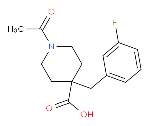 1-acetyl-4-[(3-fluorophenyl)methyl]piperidine-4-carboxylic acid