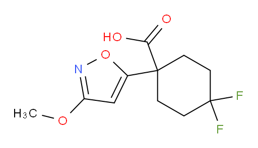 4,4-difluoro-1-(3-methoxy-1,2-oxazol-5-yl)cyclohexane-1-carboxylic acid