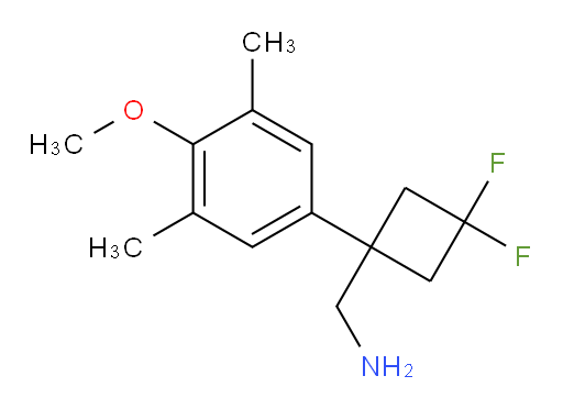 [3,3-difluoro-1-(4-methoxy-3,5-dimethylphenyl)cyclobutyl]methanamine