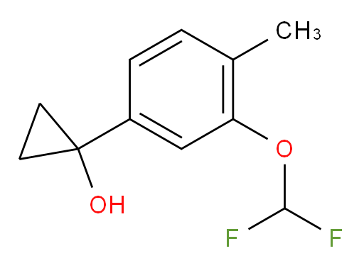 1-[3-(difluoromethoxy)-4-methylphenyl]cyclopropan-1-ol