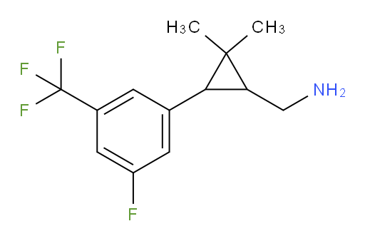 {3-[3-fluoro-5-(trifluoromethyl)phenyl]-2,2-dimethylcyclopropyl}methanamine