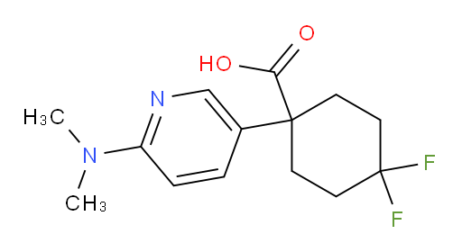 1-[6-(dimethylamino)pyridin-3-yl]-4,4-difluorocyclohexane-1-carboxylic acid