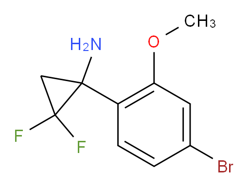 1-(4-bromo-2-methoxyphenyl)-2,2-difluorocyclopropan-1-amine