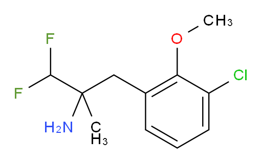 3-(3-chloro-2-methoxyphenyl)-1,1-difluoro-2-methylpropan-2-amine