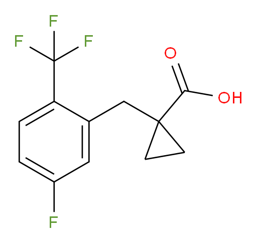 1-{[5-fluoro-2-(trifluoromethyl)phenyl]methyl}cyclopropane-1-carboxylic acid