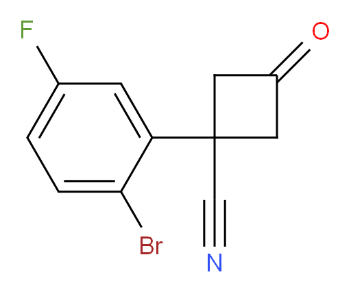 1-(2-bromo-5-fluorophenyl)-3-oxocyclobutane-1-carbonitrile