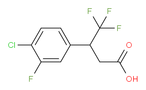 3-(4-chloro-3-fluorophenyl)-4,4,4-trifluorobutanoic acid