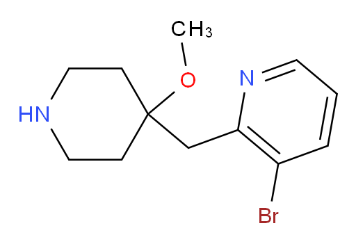 3-bromo-2-[(4-methoxypiperidin-4-yl)methyl]pyridine