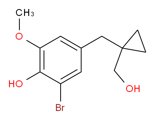 2-bromo-4-{[1-(hydroxymethyl)cyclopropyl]methyl}-6-methoxyphenol