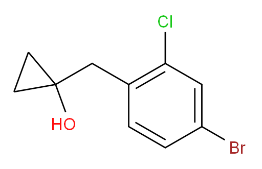 1-[(4-bromo-2-chlorophenyl)methyl]cyclopropan-1-ol
