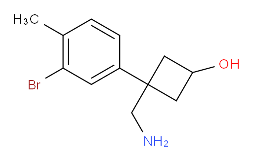 3-(aminomethyl)-3-(3-bromo-4-methylphenyl)cyclobutan-1-ol