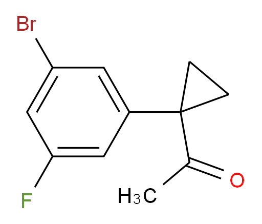 1-[1-(3-bromo-5-fluorophenyl)cyclopropyl]ethan-1-one