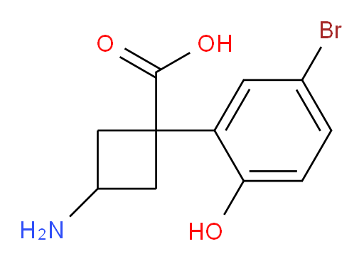 3-amino-1-(5-bromo-2-hydroxyphenyl)cyclobutane-1-carboxylic acid