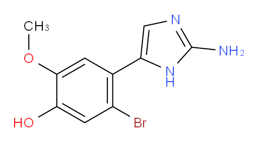 4-(2-amino-1H-imidazol-5-yl)-5-bromo-2-methoxyphenol