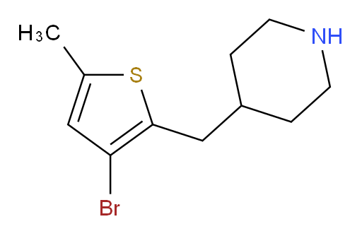 4-[(3-bromo-5-methylthiophen-2-yl)methyl]piperidine