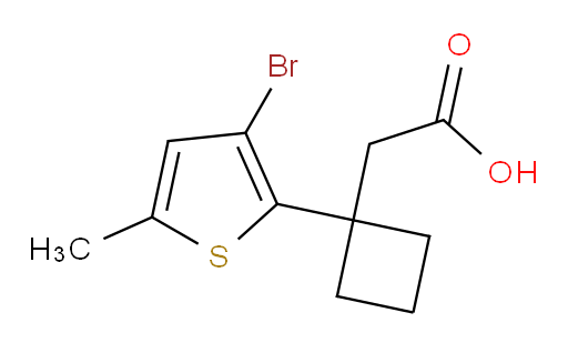 2-[1-(3-bromo-5-methylthiophen-2-yl)cyclobutyl]acetic acid