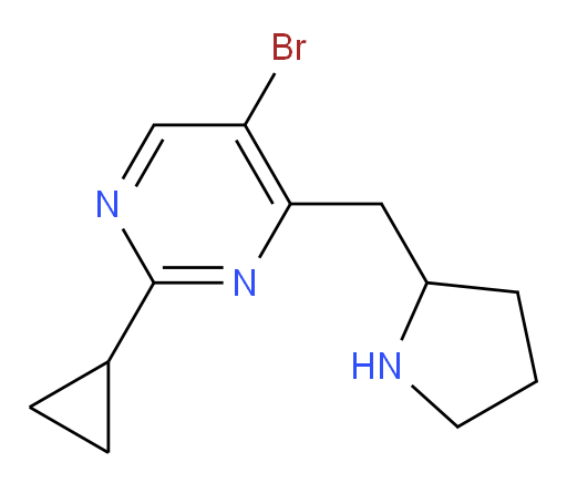 5-bromo-2-cyclopropyl-4-[(pyrrolidin-2-yl)methyl]pyrimidine