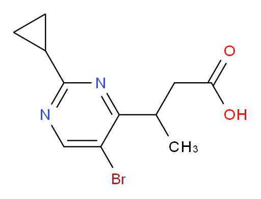 3-(5-bromo-2-cyclopropylpyrimidin-4-yl)butanoic acid