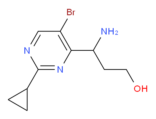 3-amino-3-(5-bromo-2-cyclopropylpyrimidin-4-yl)propan-1-ol