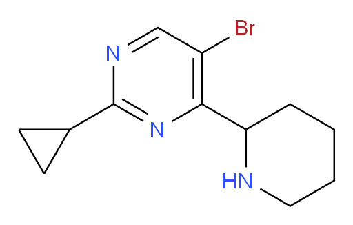 5-bromo-2-cyclopropyl-4-(piperidin-2-yl)pyrimidine