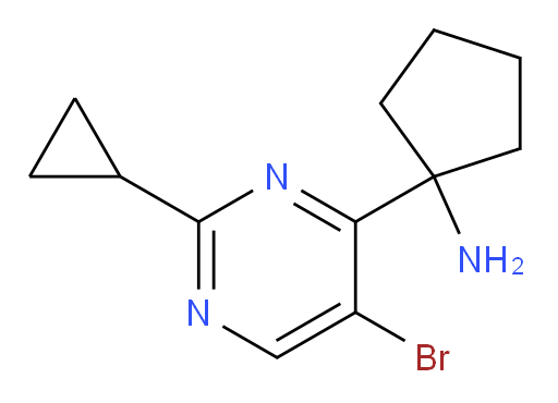 1-(5-bromo-2-cyclopropylpyrimidin-4-yl)cyclopentan-1-amine