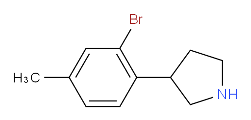 3-(2-bromo-4-methylphenyl)pyrrolidine