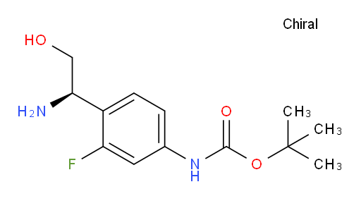tert-butyl N-{4-[(1R)-1-amino-2-hydroxyethyl]-3-fluorophenyl}carbamate