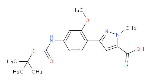 3-(4-{[(tert-butoxy)carbonyl]amino}-2-methoxyphenyl)-1-methyl-1H-pyrazole-5-carboxylic acid