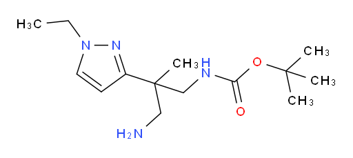 tert-butyl N-[3-amino-2-(1-ethyl-1H-pyrazol-3-yl)-2-methylpropyl]carbamate