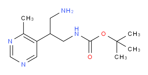tert-butyl N-[3-amino-2-(4-methylpyrimidin-5-yl)propyl]carbamate