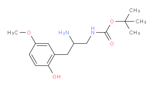 tert-butyl N-[2-amino-3-(2-hydroxy-5-methoxyphenyl)propyl]carbamate