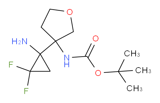 tert-butyl N-[3-(1-amino-2,2-difluorocyclopropyl)oxolan-3-yl]carbamate