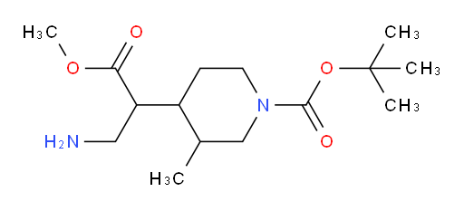 tert-butyl 4-(3-amino-1-methoxy-1-oxopropan-2-yl)-3-methylpiperidine-1-carboxylate