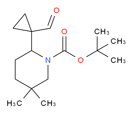 tert-butyl 2-(1-formylcyclopropyl)-5,5-dimethylpiperidine-1-carboxylate