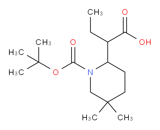 2-{1-[(tert-butoxy)carbonyl]-5,5-dimethylpiperidin-2-yl}butanoic acid