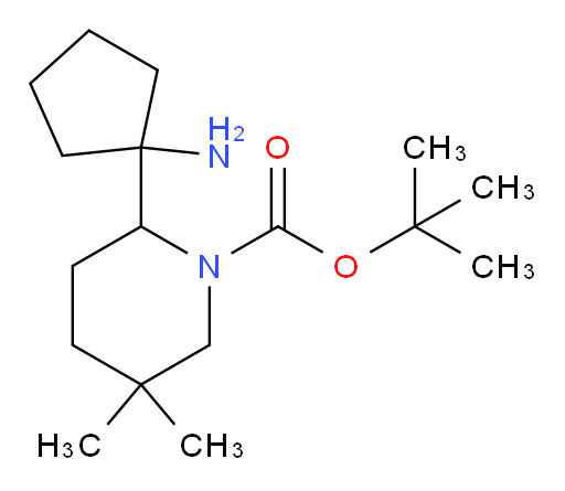 tert-butyl 2-(1-aminocyclopentyl)-5,5-dimethylpiperidine-1-carboxylate